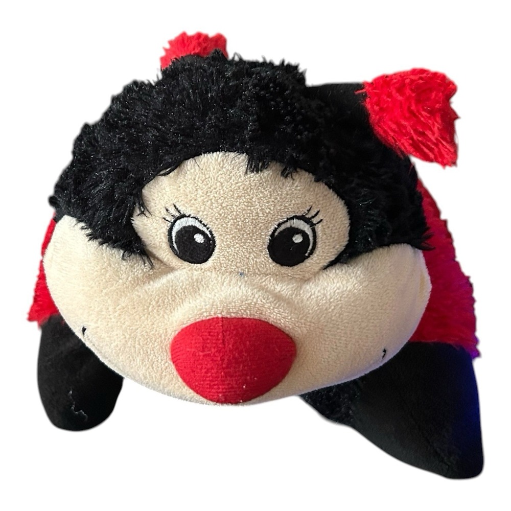 Pillow Pets Ladybug Plush Beanbag Pillow Pal Red & Black